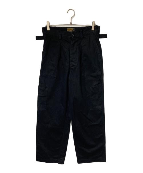 waiper（ワイパー）WAIPER (ワイパー) コットンサテン ユーティリティ トラウザーズ ブラック サイズ:32の古着・服飾アイテム