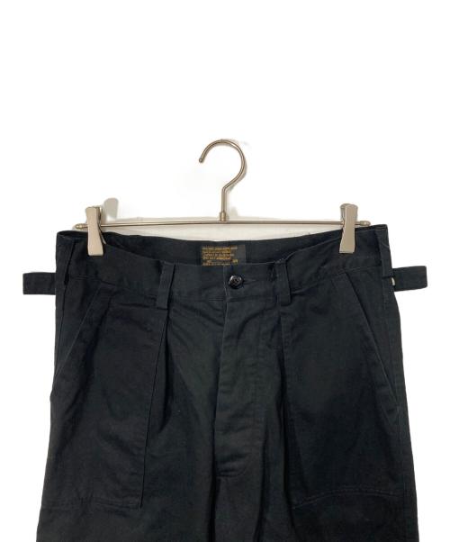 waiper（ワイパー）WAIPER (ワイパー) コットンサテン ユーティリティ トラウザーズ ブラック サイズ:32の古着・服飾アイテム