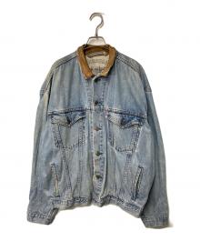 LEVI'S（リーバイス）の古着「襟レザー デニムジャケット」｜インディゴ