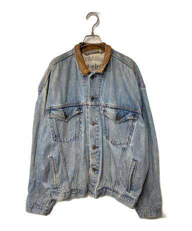 BMOF レザー ジャケット 古着 90s リーバイス LEVI'S スタジャン 中古・古着通販】LEVI'S (リーバイス) 襟レザー デニムジャケット
