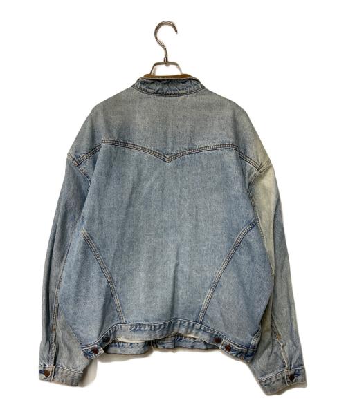 LEVI'S（リーバイス）LEVI'S (リーバイス) 襟レザー デニムジャケット インディゴ サイズ:XLの古着・服飾アイテム