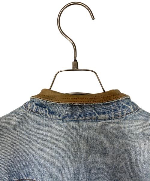 LEVI'S（リーバイス）LEVI'S (リーバイス) 襟レザー デニムジャケット インディゴ サイズ:XLの古着・服飾アイテム