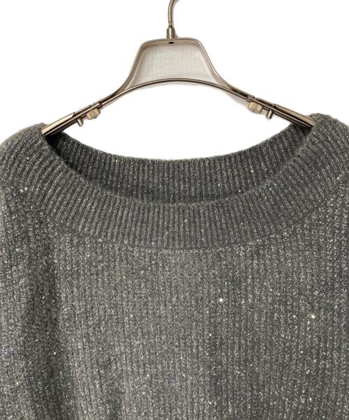 GRACE CONTINENTAL（グレースコンチネンタル）GRACE CONTINENTAL (（グレースコンチネンタル) ラメリップニットトップ グレー サイズ:36の古着・服飾アイテム