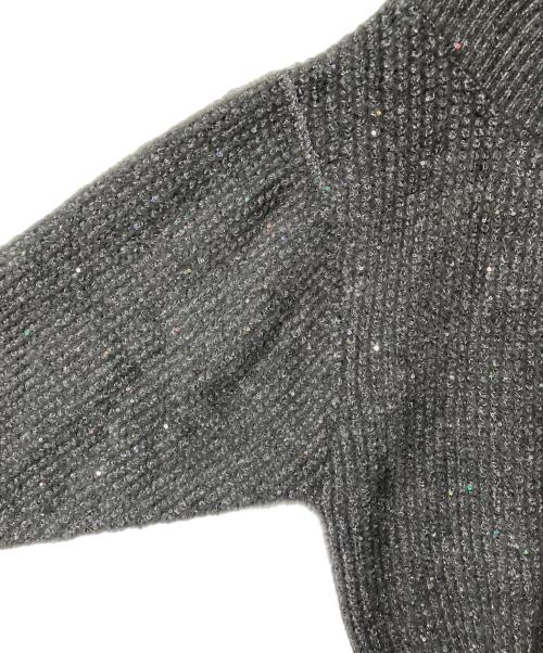 GRACE CONTINENTAL（グレースコンチネンタル）GRACE CONTINENTAL (（グレースコンチネンタル) ラメリップニットトップ グレー サイズ:36の古着・服飾アイテム