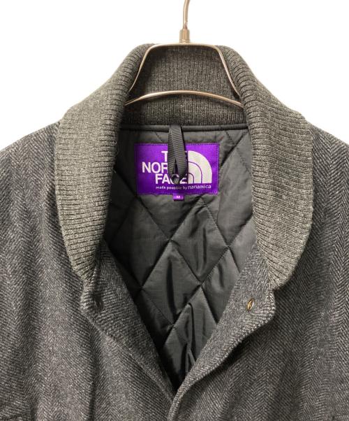THE NORTHFACE PURPLELABEL（ザ・ノースフェイス パープルレーベル）THE NORTHFACE PURPLELABEL (ザ・ノースフェイス パープルレーベル) Herringbone Tweed Varsity Jacket グレー サイズ:Mの古着・服飾アイテム