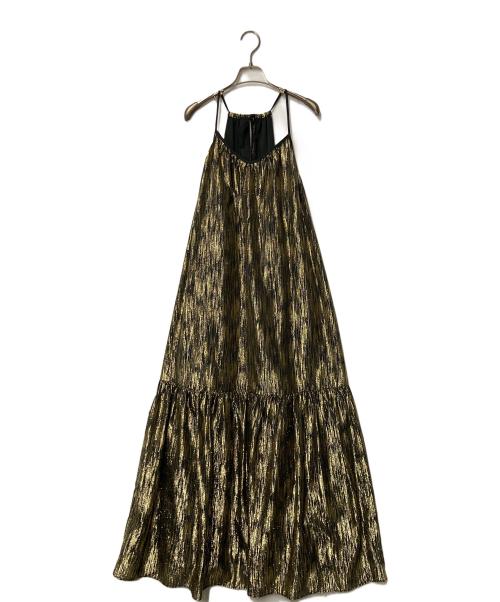 CITYSHOP（シティショップ）CITYSHOP (シティショップ) GOLD LAME DRESS ゴールド サイズ:Freeの古着・服飾アイテム