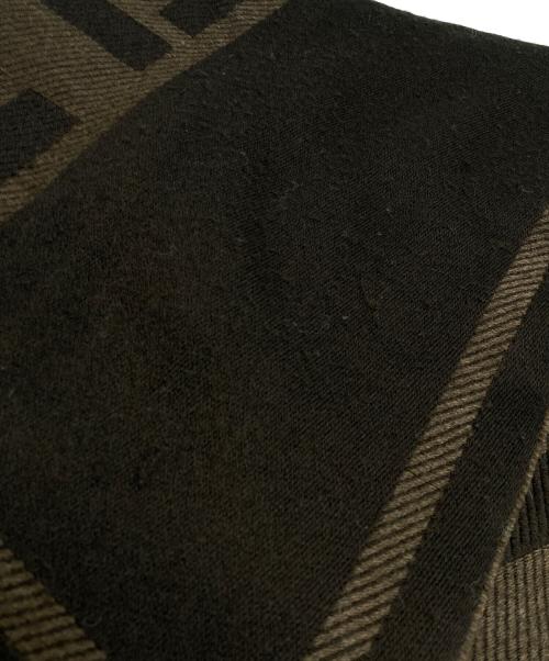 FENDI（フェンディ）FENDI (フェンディ) ロゴマフラー ブラウンの古着・服飾アイテム