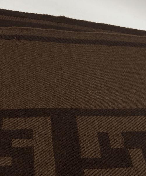 FENDI（フェンディ）FENDI (フェンディ) ロゴマフラー ブラウンの古着・服飾アイテム