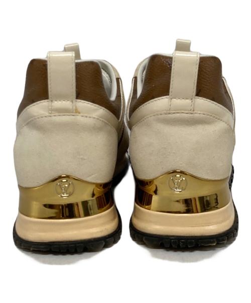 LOUIS VUITTON（ルイ ヴィトン）LOUIS VUITTON (ルイ ヴィトン) ラバーロゴPVCレザーローカットスニーカー ホワイト×ブラウン サイズ:34  1/2の古着・服飾アイテム
