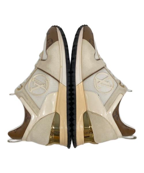 LOUIS VUITTON（ルイ ヴィトン）LOUIS VUITTON (ルイ ヴィトン) ラバーロゴPVCレザーローカットスニーカー ホワイト×ブラウン サイズ:34  1/2の古着・服飾アイテム