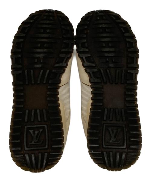 LOUIS VUITTON（ルイ ヴィトン）LOUIS VUITTON (ルイ ヴィトン) ラバーロゴPVCレザーローカットスニーカー ホワイト×ブラウン サイズ:34  1/2の古着・服飾アイテム