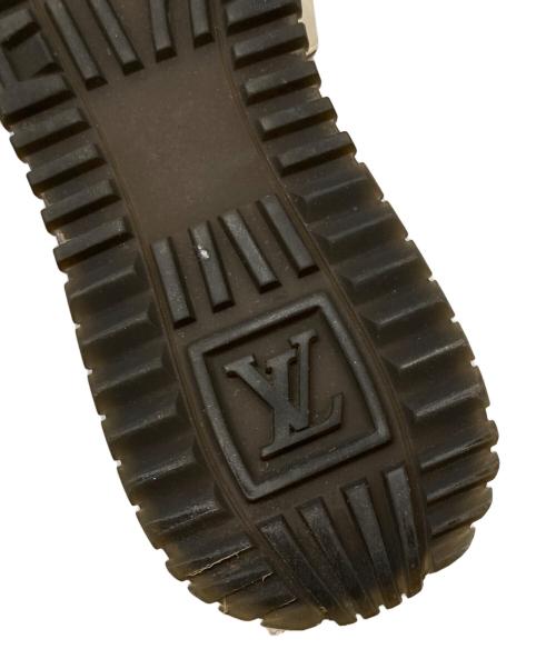 LOUIS VUITTON（ルイ ヴィトン）LOUIS VUITTON (ルイ ヴィトン) ラバーロゴPVCレザーローカットスニーカー ホワイト×ブラウン サイズ:34  1/2の古着・服飾アイテム
