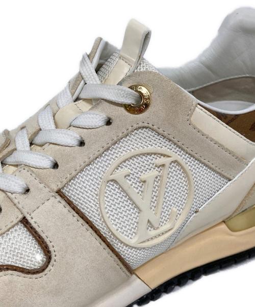 LOUIS VUITTON（ルイ ヴィトン）LOUIS VUITTON (ルイ ヴィトン) ラバーロゴPVCレザーローカットスニーカー ホワイト×ブラウン サイズ:34  1/2の古着・服飾アイテム
