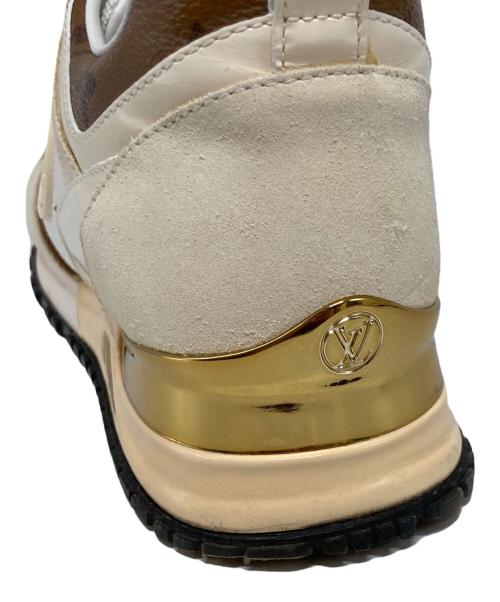 LOUIS VUITTON（ルイ ヴィトン）LOUIS VUITTON (ルイ ヴィトン) ラバーロゴPVCレザーローカットスニーカー ホワイト×ブラウン サイズ:34  1/2の古着・服飾アイテム