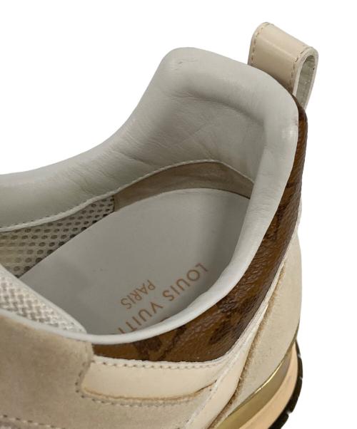 LOUIS VUITTON（ルイ ヴィトン）LOUIS VUITTON (ルイ ヴィトン) ラバーロゴPVCレザーローカットスニーカー ホワイト×ブラウン サイズ:34  1/2の古着・服飾アイテム