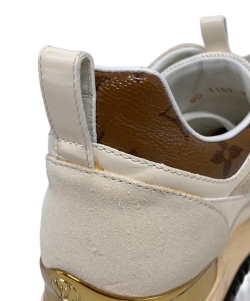 LOUIS VUITTON（ルイ ヴィトン）LOUIS VUITTON (ルイ ヴィトン) ラバーロゴPVCレザーローカットスニーカー ホワイト×ブラウン サイズ:34  1/2の古着・服飾アイテム
