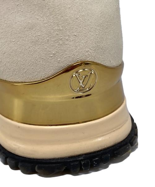 LOUIS VUITTON（ルイ ヴィトン）LOUIS VUITTON (ルイ ヴィトン) ラバーロゴPVCレザーローカットスニーカー ホワイト×ブラウン サイズ:34  1/2の古着・服飾アイテム
