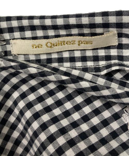 ne quittez pas（ヌキテパ）ne quittez pas (ヌキテパ) Kanako Sato (カナコ サトウ) Poplin Foil Print Dress ブラック×ホワイト サイズ:Sの古着・服飾アイテム