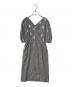 ne quittez pas（ヌキテパ）の古着「Poplin Foil Print Dress」｜ブラック×ホワイト