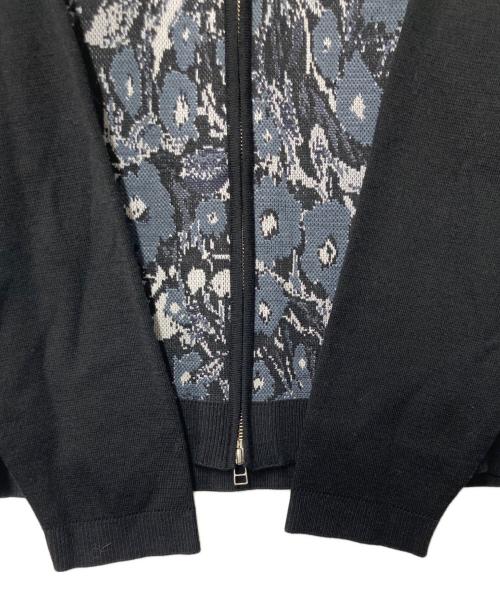 STUDIOUS（ステュディオス）STUDIOUS (ステュディオス) ジャガードジップニットブルゾン グレー×ブラック サイズ:2の古着・服飾アイテム