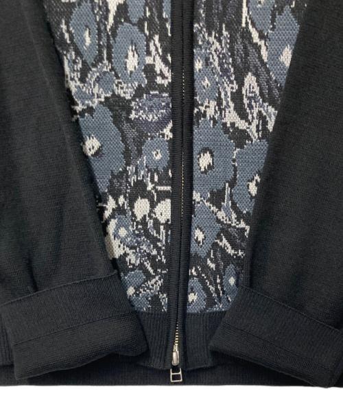 STUDIOUS（ステュディオス）STUDIOUS (ステュディオス) ジャガードジップニットブルゾン グレー×ブラック サイズ:2の古着・服飾アイテム