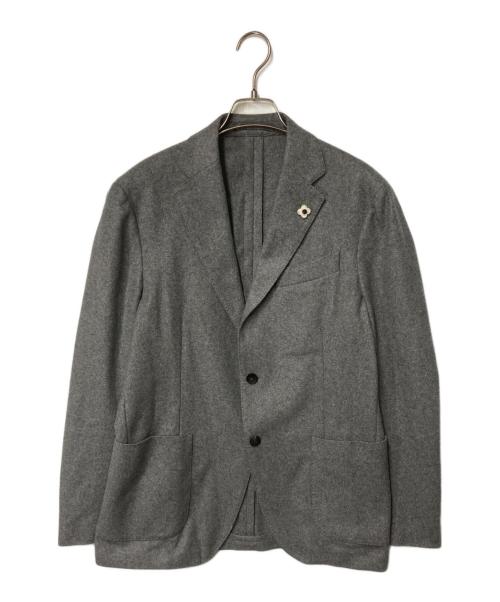 LARDINI（ラルディーニ）LARDINI (ラルディーニ) カシミヤウール段返りBジャケット グレー サイズ:48の古着・服飾アイテム