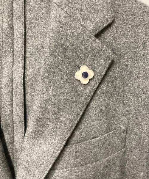 LARDINI（ラルディーニ）LARDINI (ラルディーニ) カシミヤウール段返りBジャケット グレー サイズ:48の古着・服飾アイテム