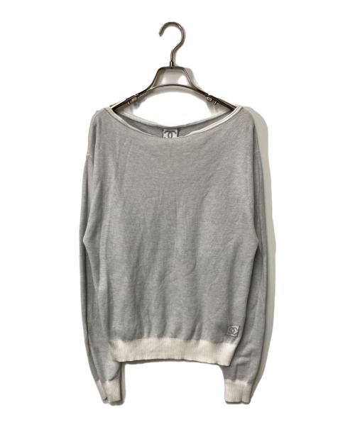 CHANEL（シャネル）CHANEL (シャネル) クルーネックニット ライトグレー サイズ:38の古着・服飾アイテム