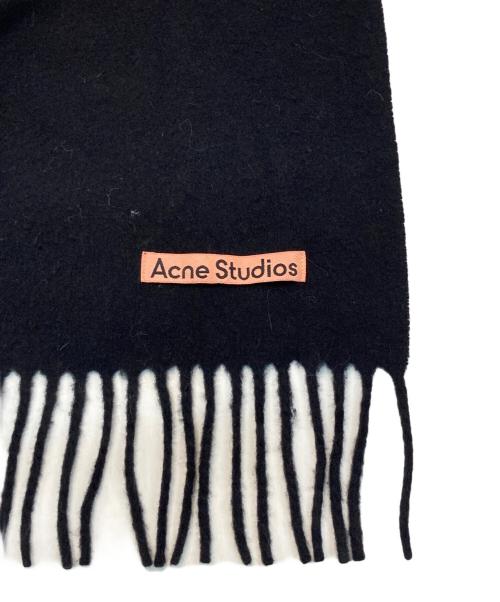 Acne studios（アクネ ストゥディオズ）ACNE STUDIOS (アクネ ストゥディオズ) ウールマフラー ブラックの古着・服飾アイテム