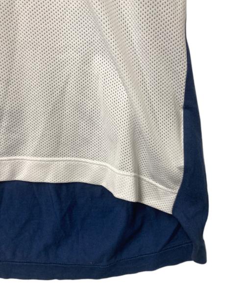 COMME des GARCONS SHIRT（コムデギャルソンシャツ）COMME des GARCONS SHIRT (コムデギャルソンシャツ) メッシュ切替Ｔシャツ ホワイト×ネイビー サイズ:Sの古着・服飾アイテム