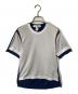 COMME des GARCONS SHIRT（コムデギャルソンシャツ）の古着「メッシュ切替Ｔシャツ」｜ホワイト×ネイビー