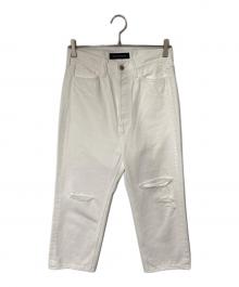 MADISON BLUE（マディソンブルー）の古着「CRASHED SAROUEL PT DENIM」｜ホワイト