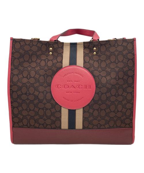 COACH（コーチ）COACH (コーチ) デンプシー トートバッグ ブラウン×ピンクの古着・服飾アイテム