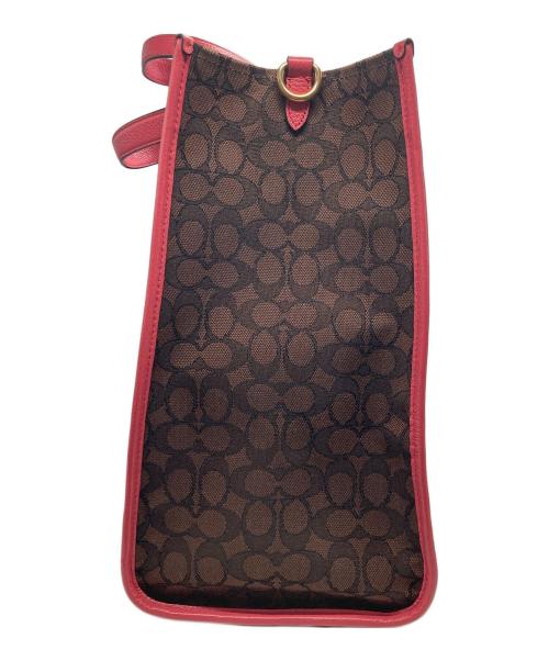 COACH（コーチ）COACH (コーチ) デンプシー トートバッグ ブラウン×ピンクの古着・服飾アイテム