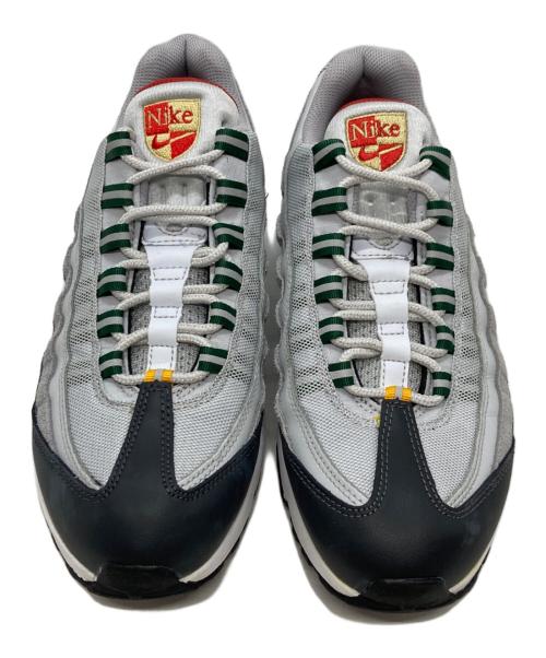 NIKE（ナイキ）NIKE (ナイキ) AIR MAX 95 PURE PLATINUM/GORGE GREEN グレー×グリーン サイズ:US8.5/UK7.5/EUR42/CM26.5/BR40/CN265の古着・服飾アイテム