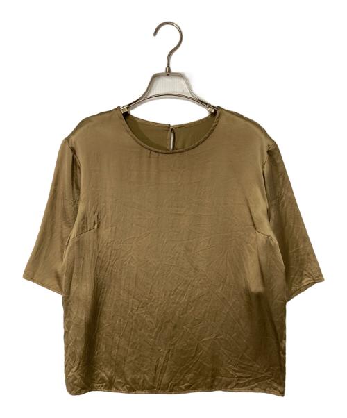 DOLCE & GABBANA（ドルチェ＆ガッバーナ）DOLCE & GABBANA (ドルチェ＆ガッバーナ) シルクカットソー ブラウン サイズ:40の古着・服飾アイテム