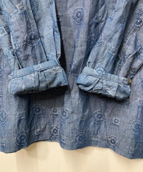 45rpm（45アールピーエム）45rpm (45アールピーエム) インディゴハケ目ブラウス ネイビー サイズ:2の古着・服飾アイテム