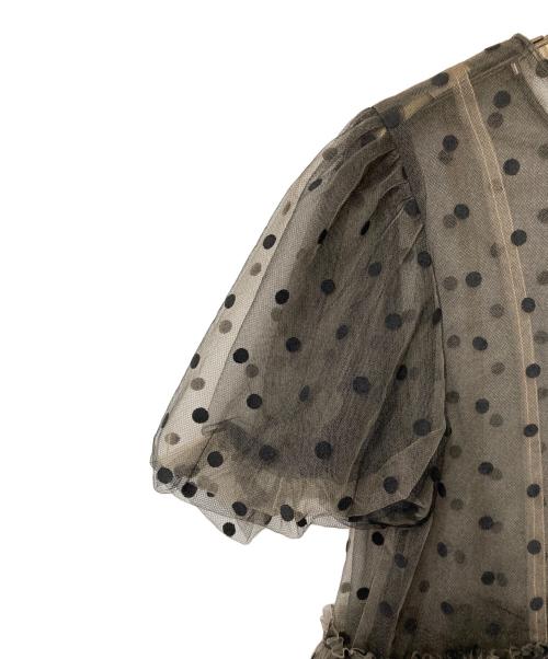 MAISON SPECIAL（メゾンスペシャル）MAISON SPECIAL (メゾンスペシャル) ドットシアーブラウス グレー×ブラック サイズ:Freeの古着・服飾アイテム