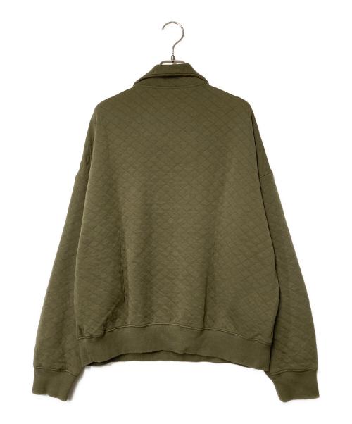 POLO RALPH LAUREN（ポロ・ラルフローレン）POLO RALPH LAUREN (ポロ・ラルフローレン) ハーフジップキルティングスウェット オリーブ サイズ:Lの古着・服飾アイテム