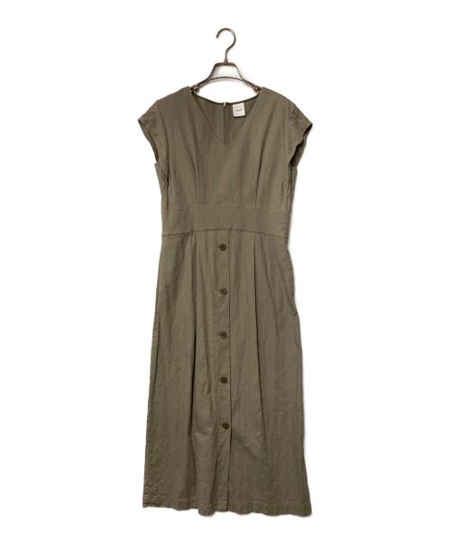 Spick and Span（スピック＆スパン）Spick and Span (スピック＆スパン) リネンレーヨンストレートワンピース ベージュ サイズ:36の古着・服飾アイテム