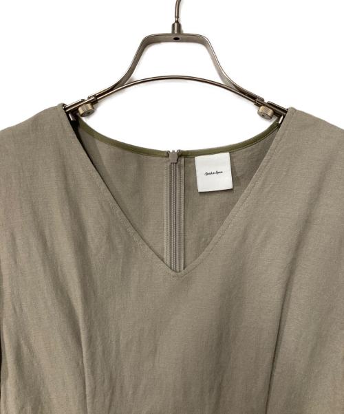 Spick and Span（スピック＆スパン）Spick and Span (スピック＆スパン) リネンレーヨンストレートワンピース ベージュ サイズ:36の古着・服飾アイテム