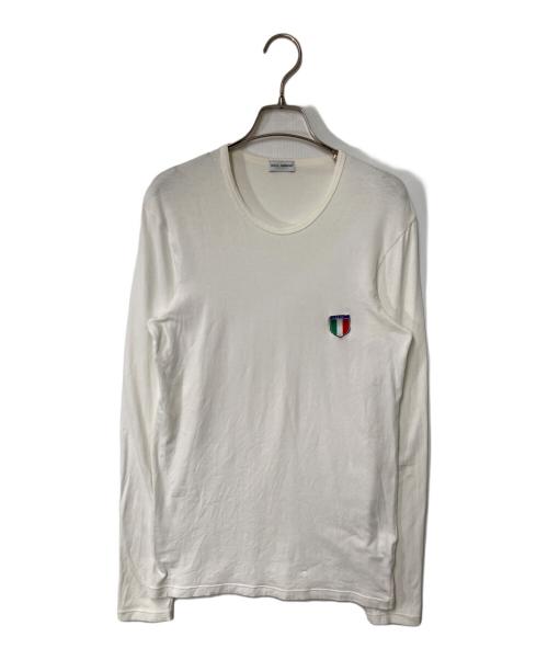 DOLCE & GABBANA（ドルチェ＆ガッバーナ）DOLCE & GABBANA (ドルチェ＆ガッバーナ) ロングスリーブカットソー ホワイト サイズ:Sの古着・服飾アイテム