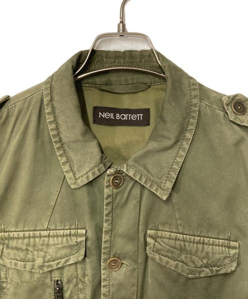 NEIL BARRETT（ニールバレット）NEIL BARRETT (ニールバレット) ミリタリージャケット オリーブ サイズ:XSの古着・服飾アイテム