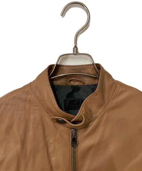 FAKTOR（ファクター）FAKTOR (ファクター) ラムレザージャケット ブラウン サイズ:XSの古着・服飾アイテム