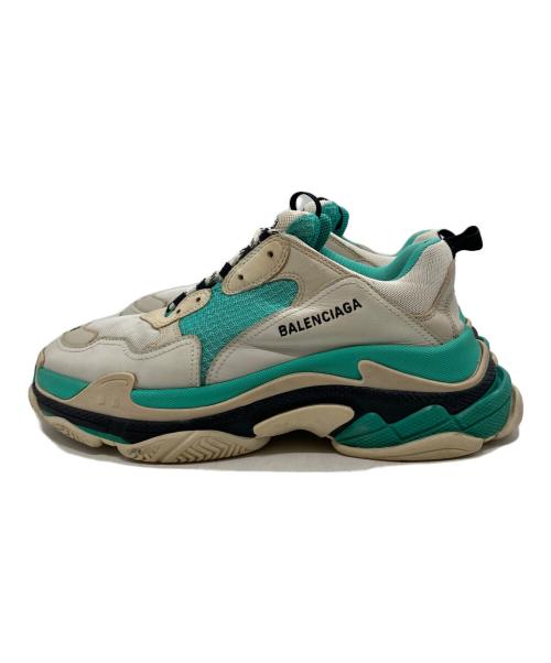 BALENCIAGA（バレンシアガ）BALENCIAGA (バレンシアガ) tripleS ローカットスニーカー グレー×ブルー サイズ:UK9/EUR43/USA10/JP28.5の古着・服飾アイテム