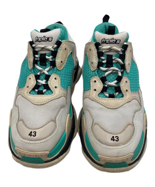 BALENCIAGA（バレンシアガ）BALENCIAGA (バレンシアガ) tripleS ローカットスニーカー グレー×ブルー サイズ:UK9/EUR43/USA10/JP28.5の古着・服飾アイテム