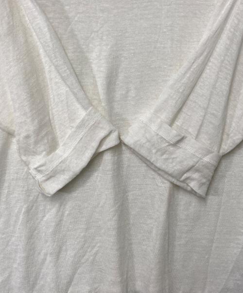 KAGURE（カグレ）kagure (カグレ) リネンニット ホワイト サイズ:Freeの古着・服飾アイテム