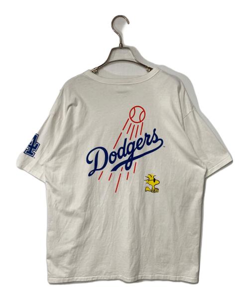 JOURNAL STANDARD relume（ジャーナルスタンダード レリューム）JOURNAL STANDARD relume (ジャーナルスタンダード レリューム) PEANUTS (ピーナッツ) 別注 MLB開幕戦 ベースボール プリントTシャツ ホワイト サイズ:Lの古着・服飾アイテム