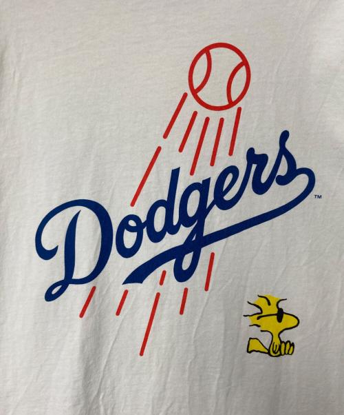 JOURNAL STANDARD relume（ジャーナルスタンダード レリューム）JOURNAL STANDARD relume (ジャーナルスタンダード レリューム) PEANUTS (ピーナッツ) 別注 MLB開幕戦 ベースボール プリントTシャツ ホワイト サイズ:Lの古着・服飾アイテム