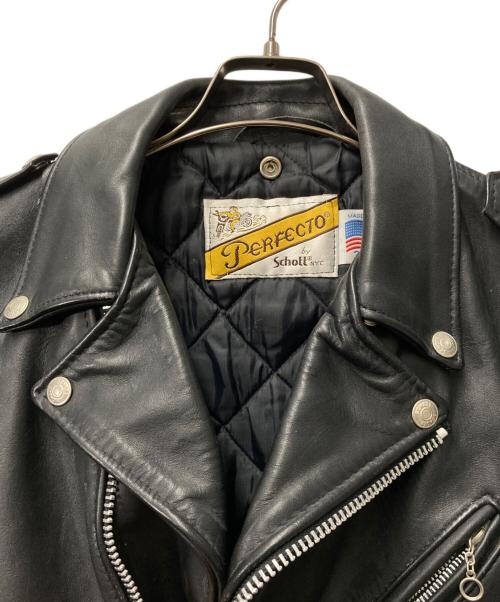 Schott（ショット）Schott (ショット) ライダースジャケット ブラック サイズ:36の古着・服飾アイテム